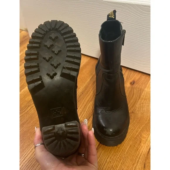 Dr. Martens Magdalena II Black Heel Ankle Zip Boot | Size EU 36 / US 5 - Picture 9 of 11
